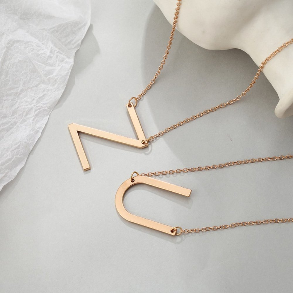 Letter S -  Pendant Fashion Necklace - Picture 11 of 11